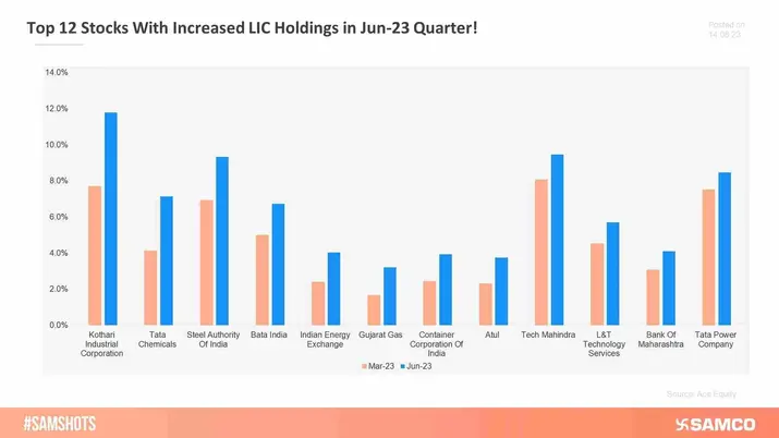Unveiled: The Top 12 Stocks LIC Boosted Stakes in for Q1FY24!