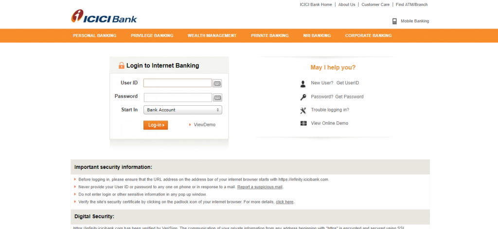 ICICI netbanking login page_samco – Discount Brokers in India – Samco ...